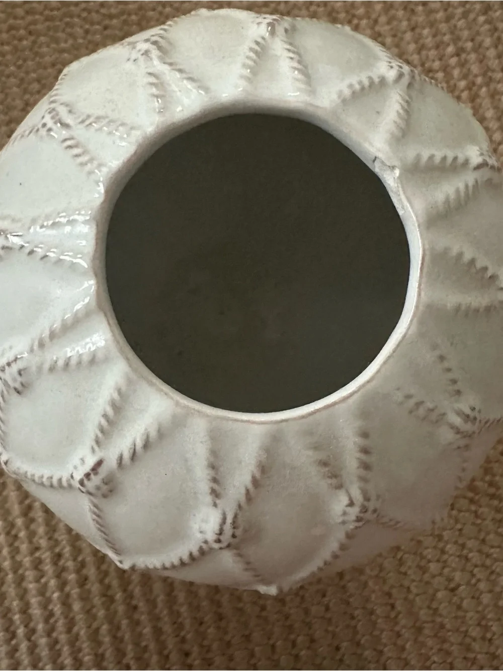 Juliska Jardins du Monde Whitewash Ceramic Rose Bowl 6”